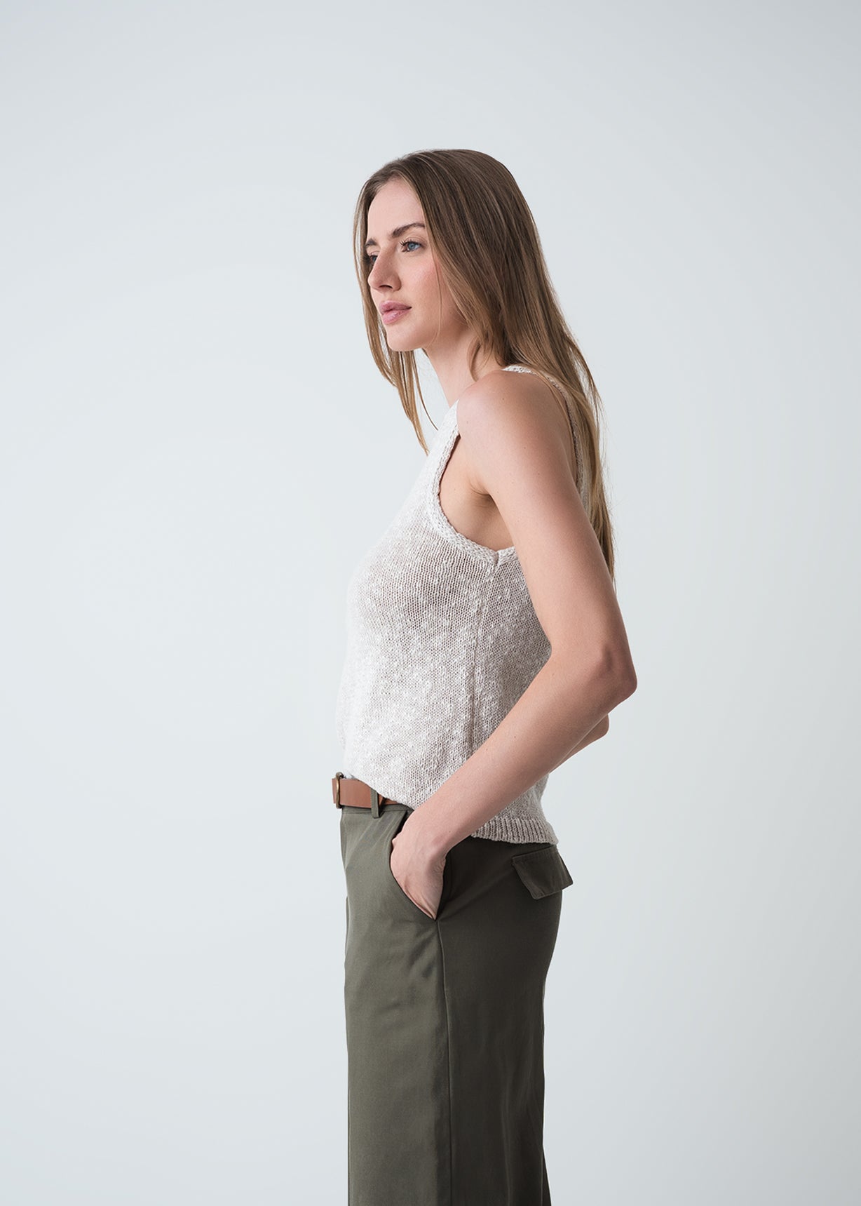 Camiseta tejida manga sisa - Crudo 14_489G006_CRU130000_5