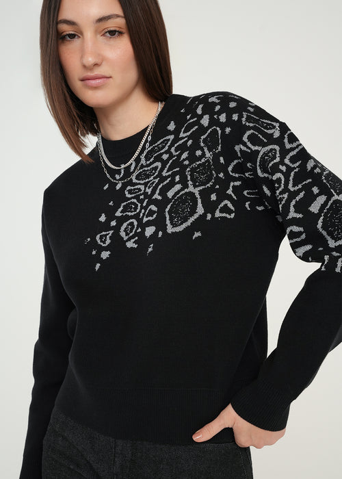 Buzo tejido de animal print - Negro 14_489G012_NEG193909_0