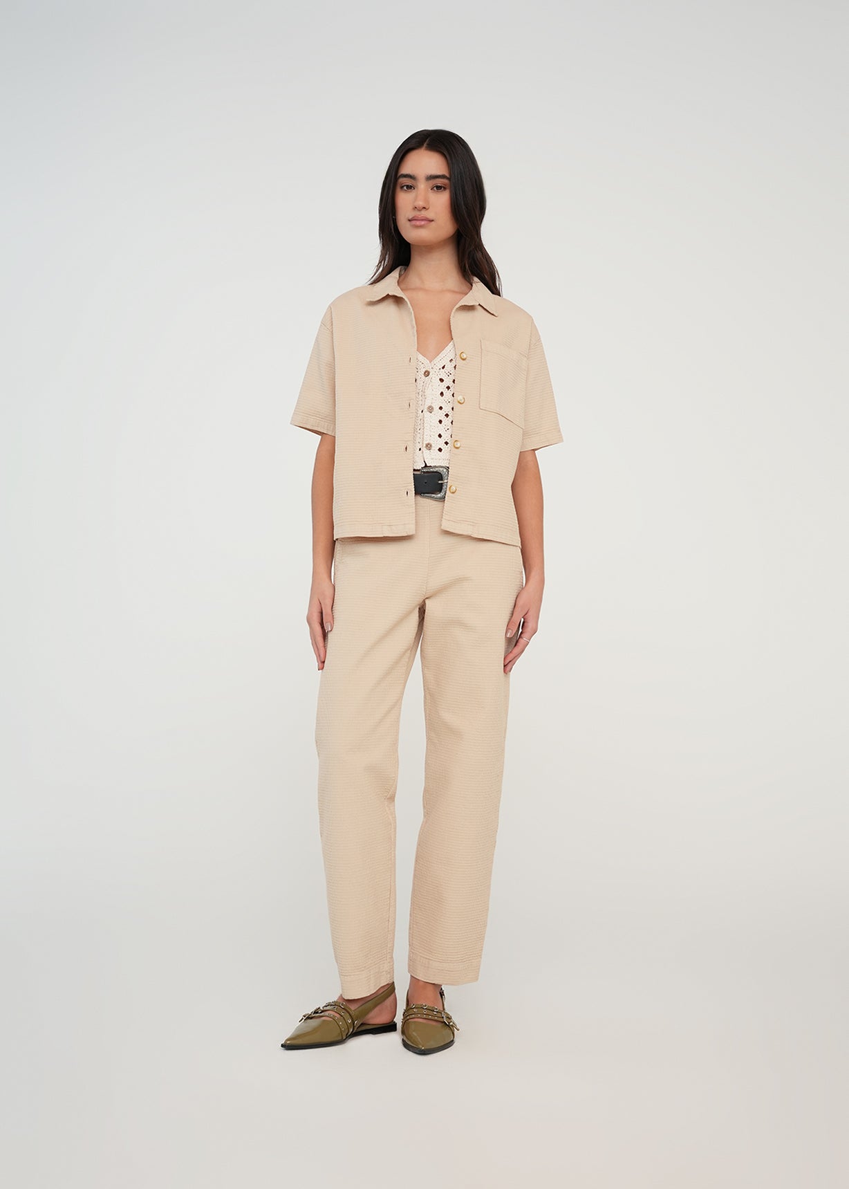 Camiseta tipo chaleco tejida - Crudo 14_489G060_CRU110605_5