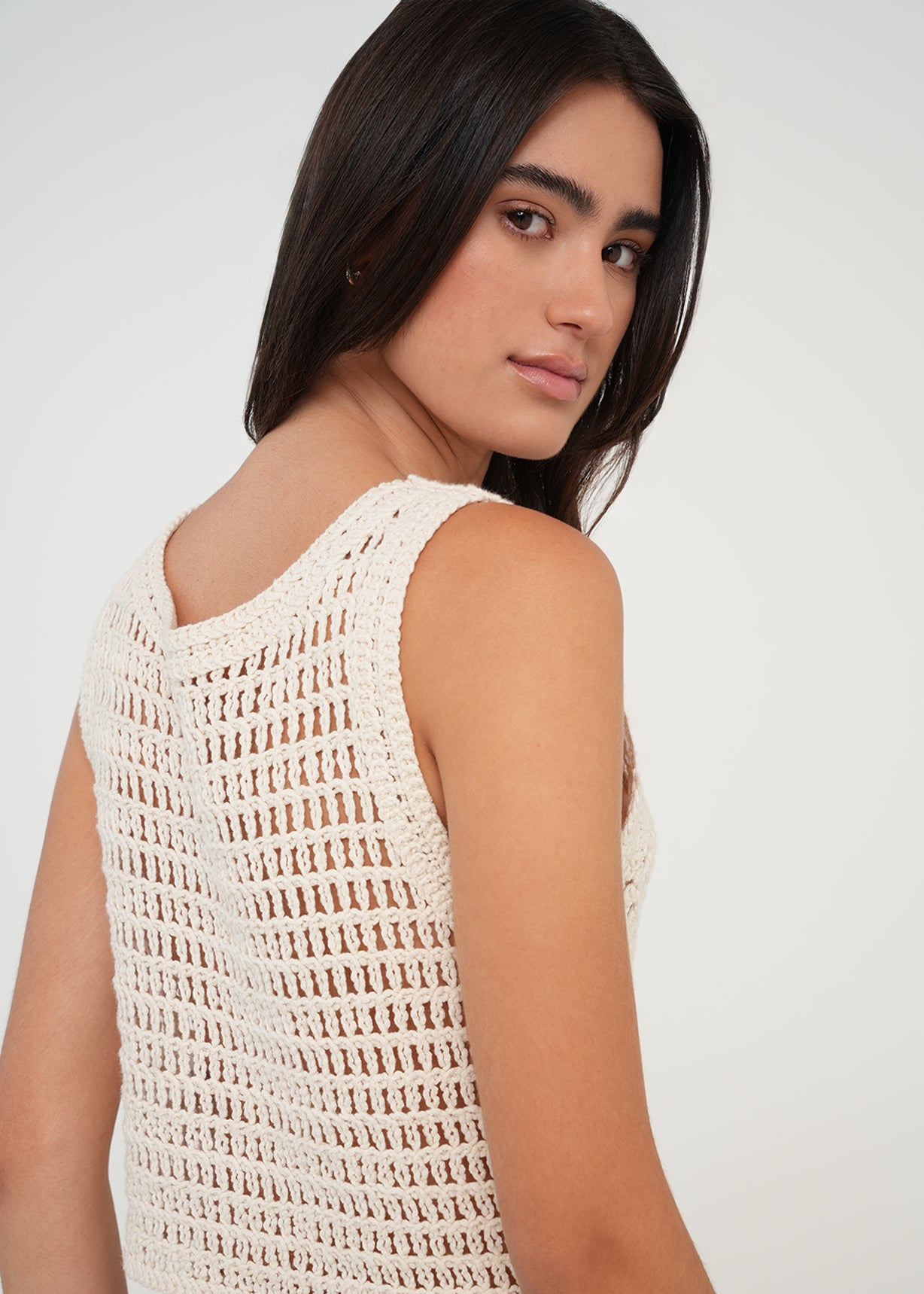 Camiseta tipo chaleco tejida - Crudo 14_489G060_CRU110605_6