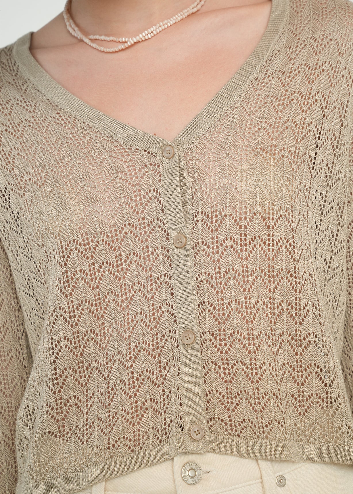 Cárdigan tejido - Beige 14_489G067_BEI151306_4