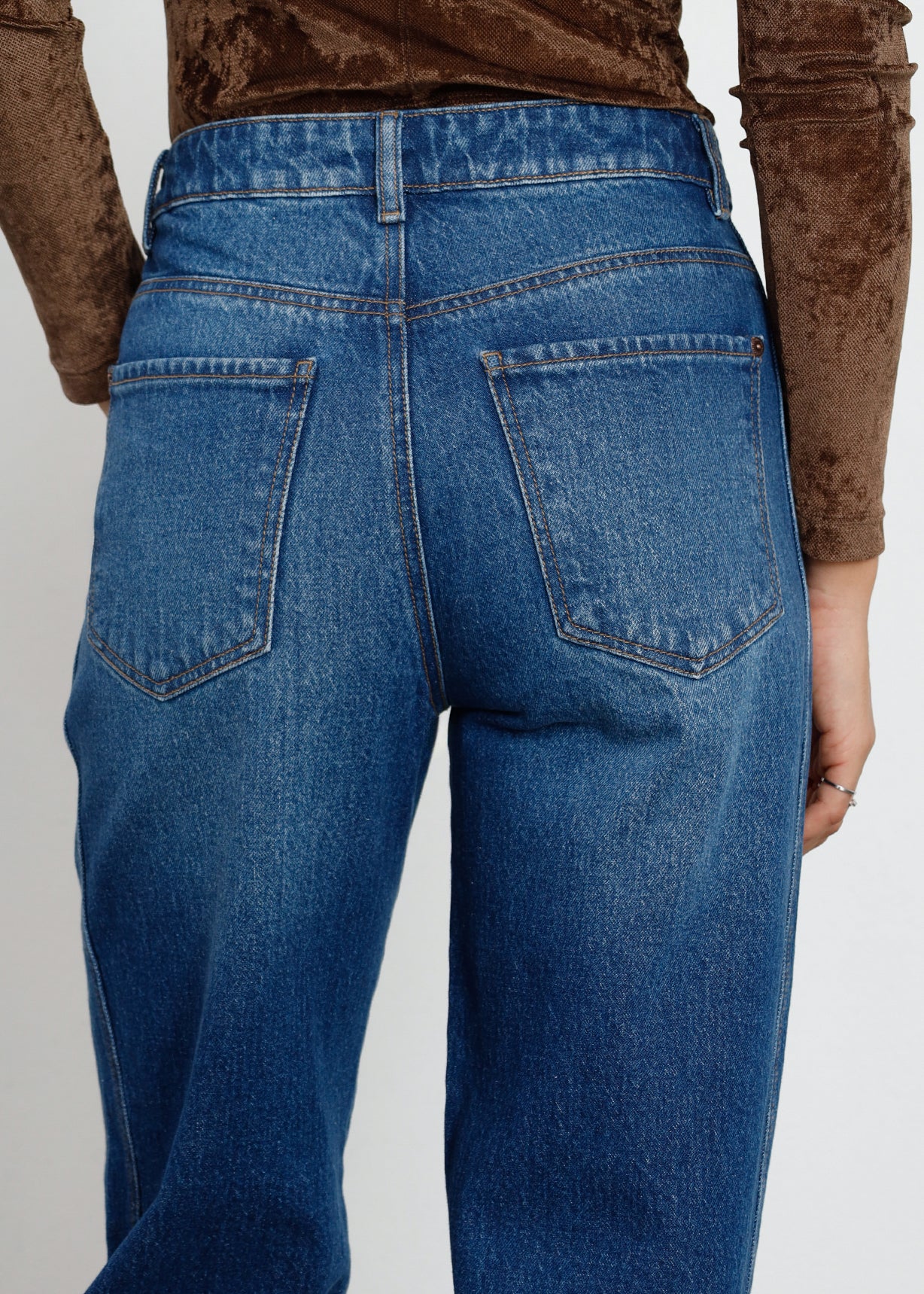Jean Baggy tiro alto con bolsillos delanteros - Azul 14_491H001_AZU194227_6