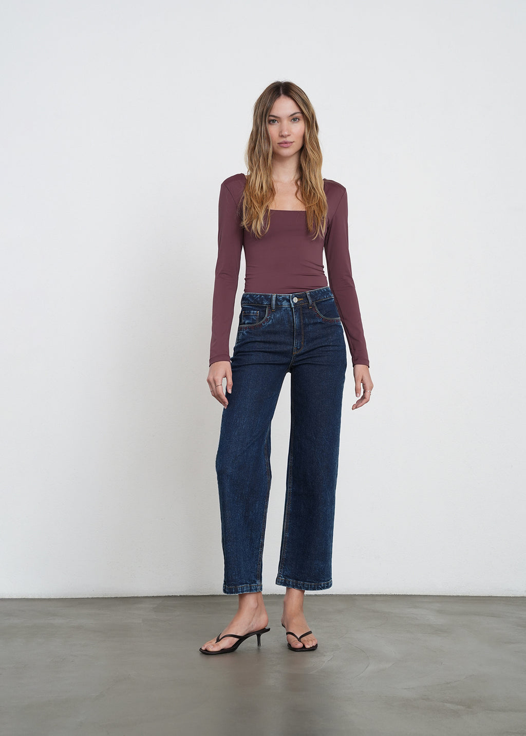 Jean Straight con efecto desgastado - Azul 14_491H044_AZU194227_3