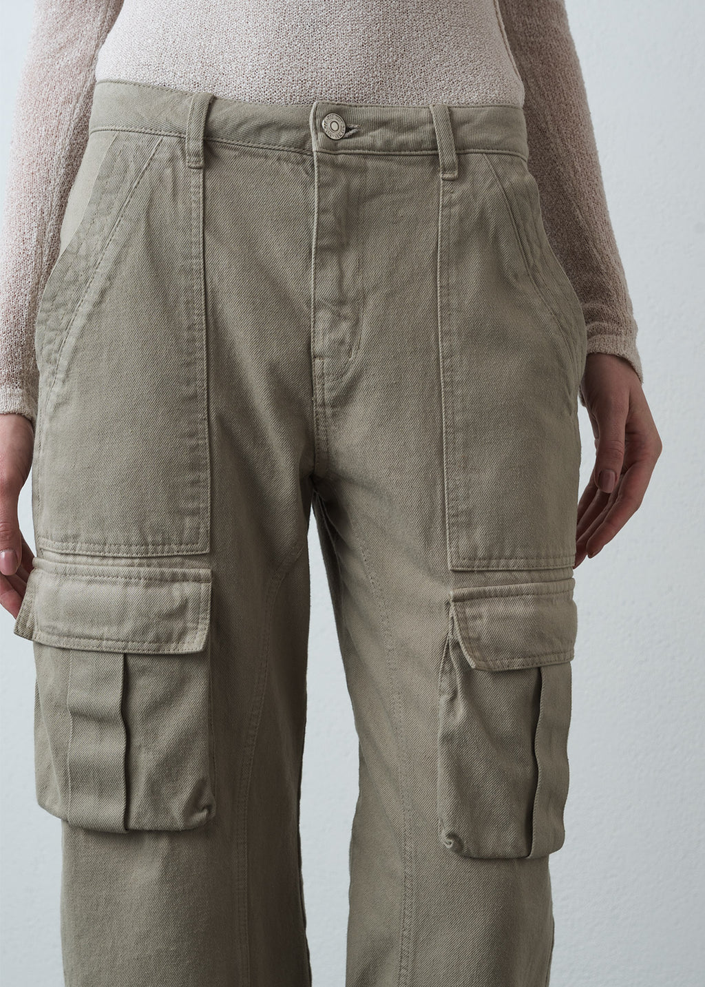 Jean Baggy tiro medio tipo cargo - Gris 14_492G377_GRI161107_4