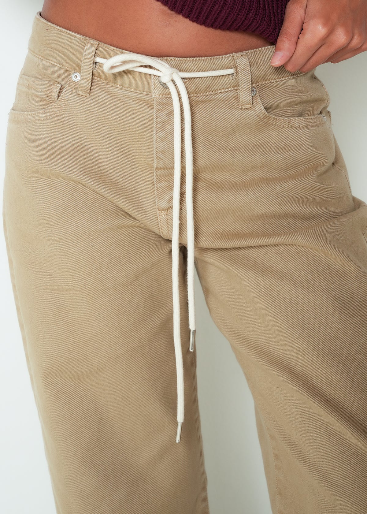 Jean wide leg long tiro bajo  - Beige 14_493H313_BEI161212_4