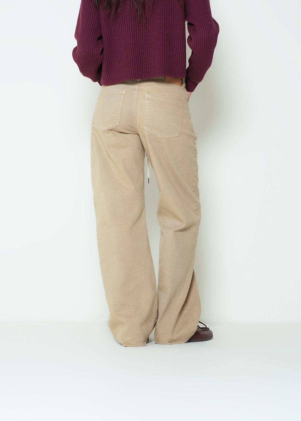 Jean wide leg long tiro bajo  - Beige 14_493H313_BEI161212_7