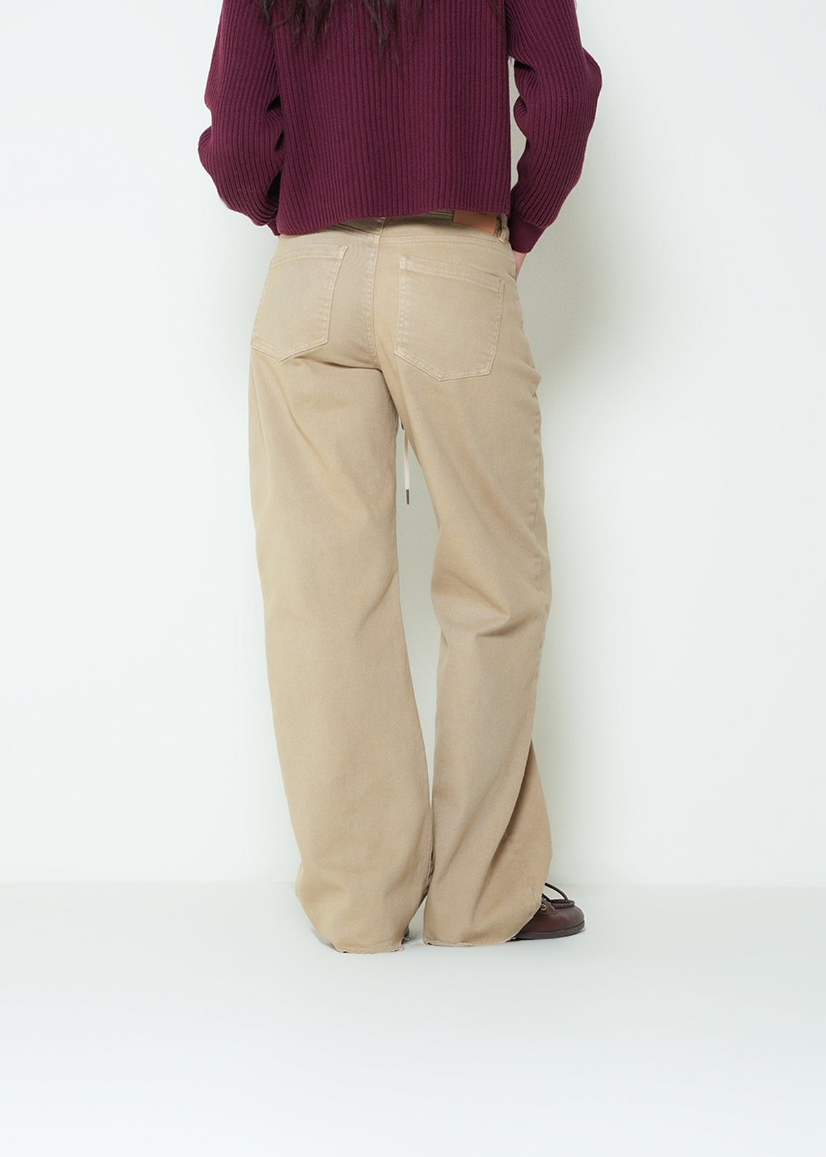 Jean wide leg long tiro bajo  - Beige 14_493H313_BEI161212_7