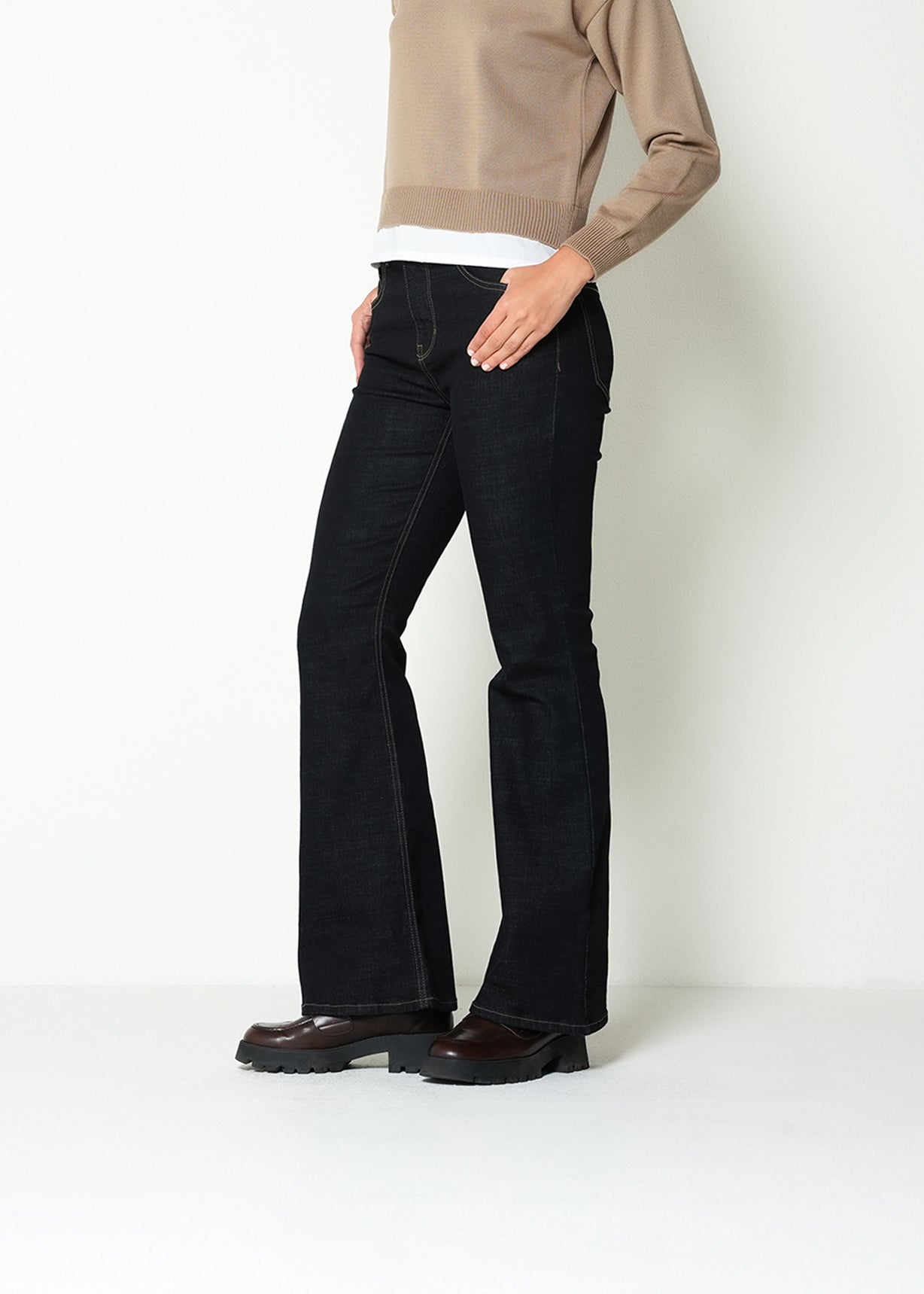 Jeans flare tiro alto - Azul 14_495H014_AZU183928_5