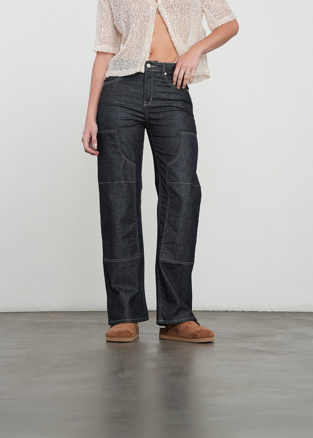Jean Straight con parches en frente - Azul 14_499G061_AZU194227_0