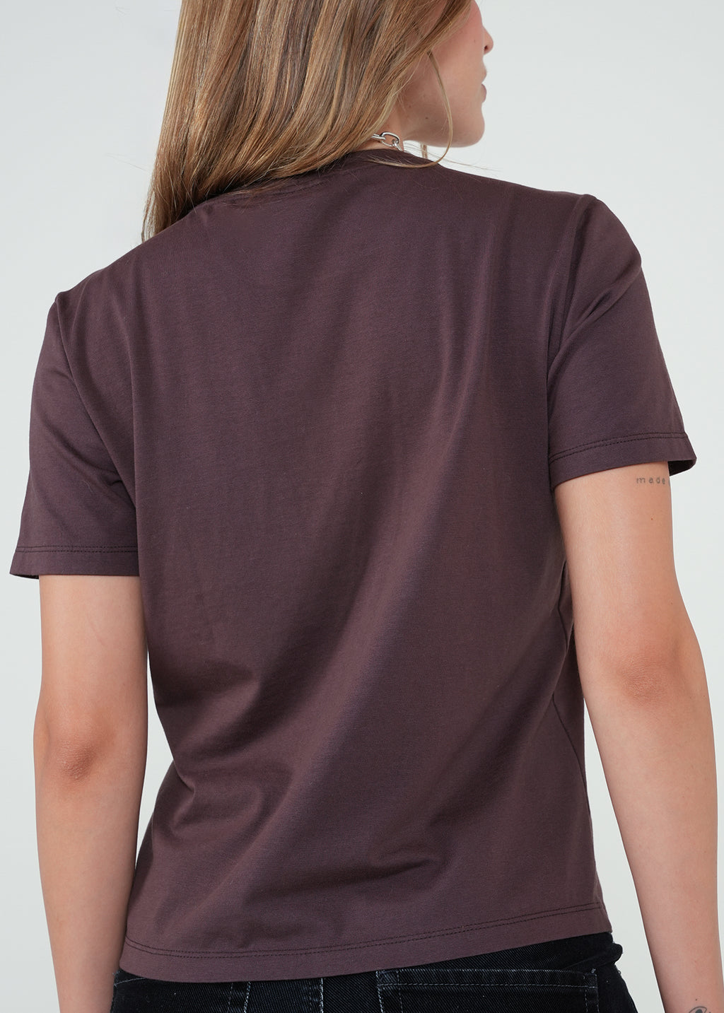 Camiseta básica con recogido - Morado 14_502H003_MOR191619_6