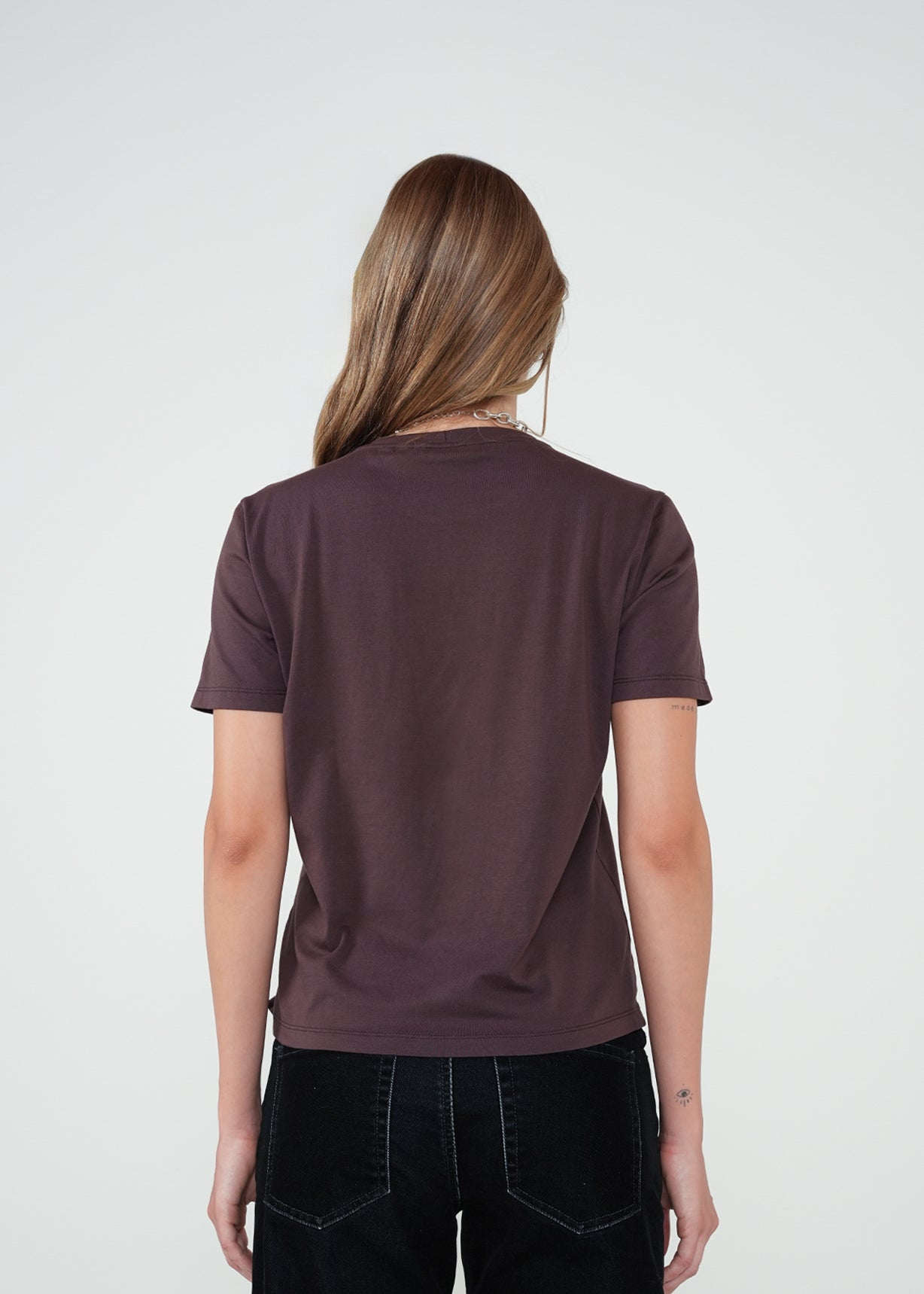 Camiseta básica con recogido - Morado 14_502H003_MOR191619_7