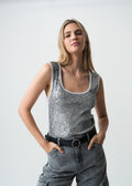 Camiseta manga sisa con lentejuelas - Gris 14_503G007_GRI144103_0