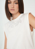 Camiseta con hojas en taches - Crudo 14_509G053_CRU111001_0