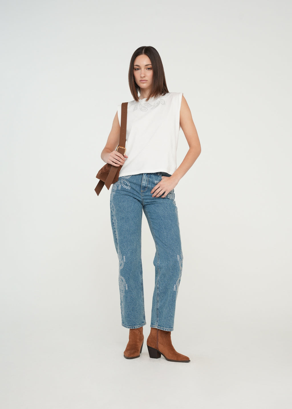 Camiseta con hojas en taches - Crudo 14_509G053_CRU111001_7