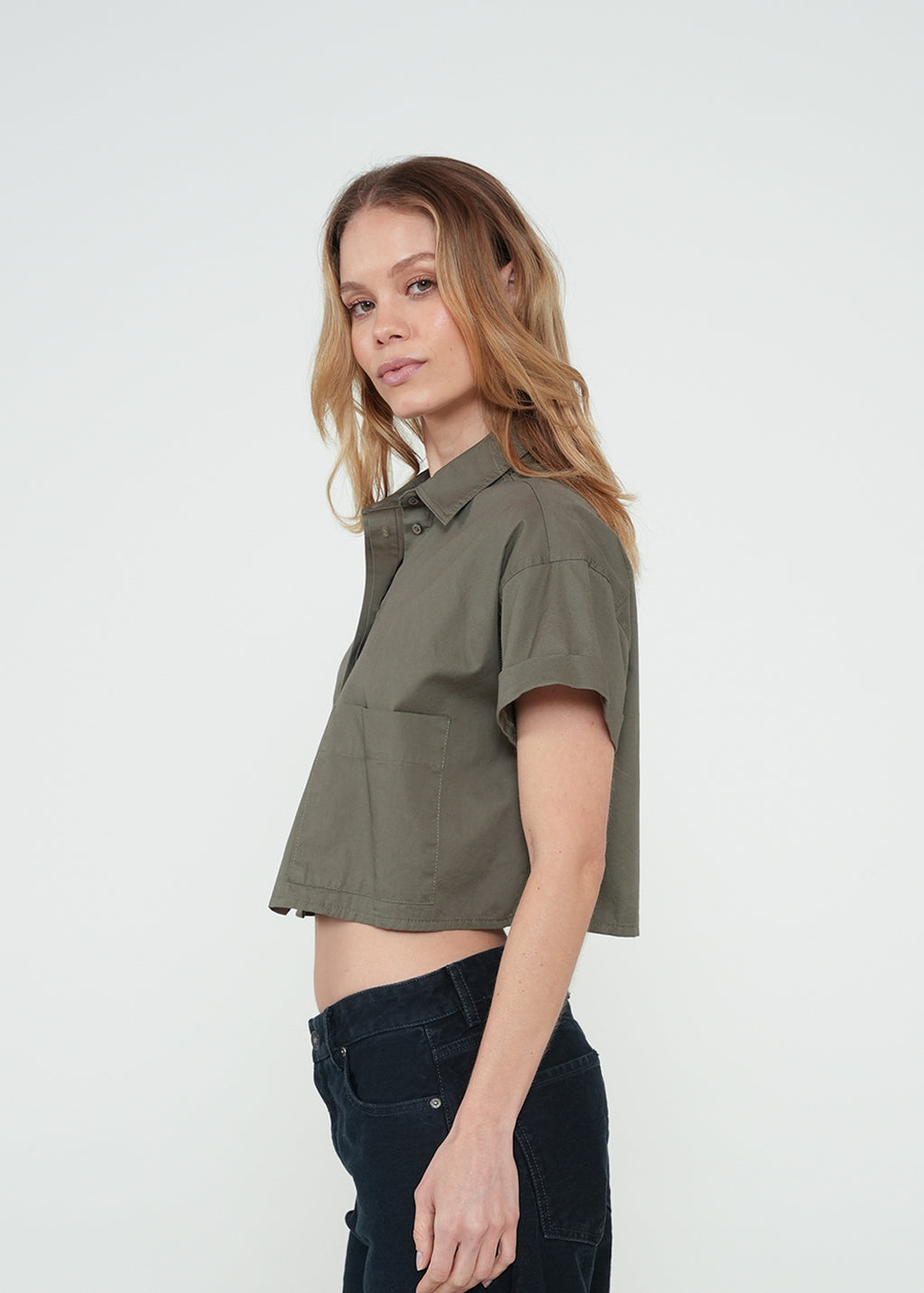 Camisa corta con bolsillo - Gris 14_512H306_GRI180516_5