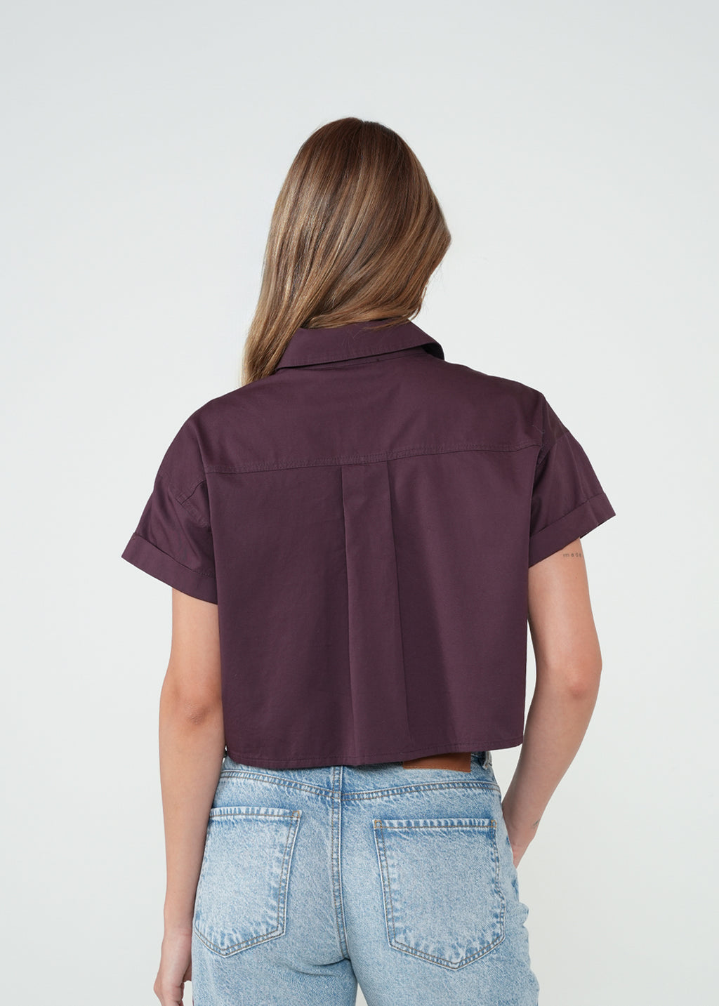 Camisa corta con bolsillo - Morado 14_512H306_MOR191619_6