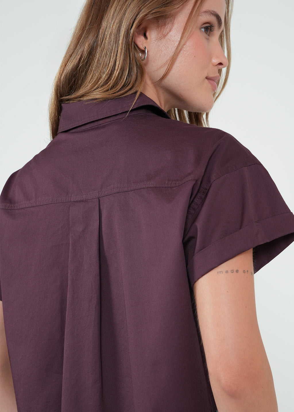 Camisa corta con bolsillo - Morado 14_512H306_MOR191619_7