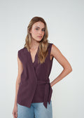 Camisa con diseño cruzado - Morado 14_512H308_MOR191619_0