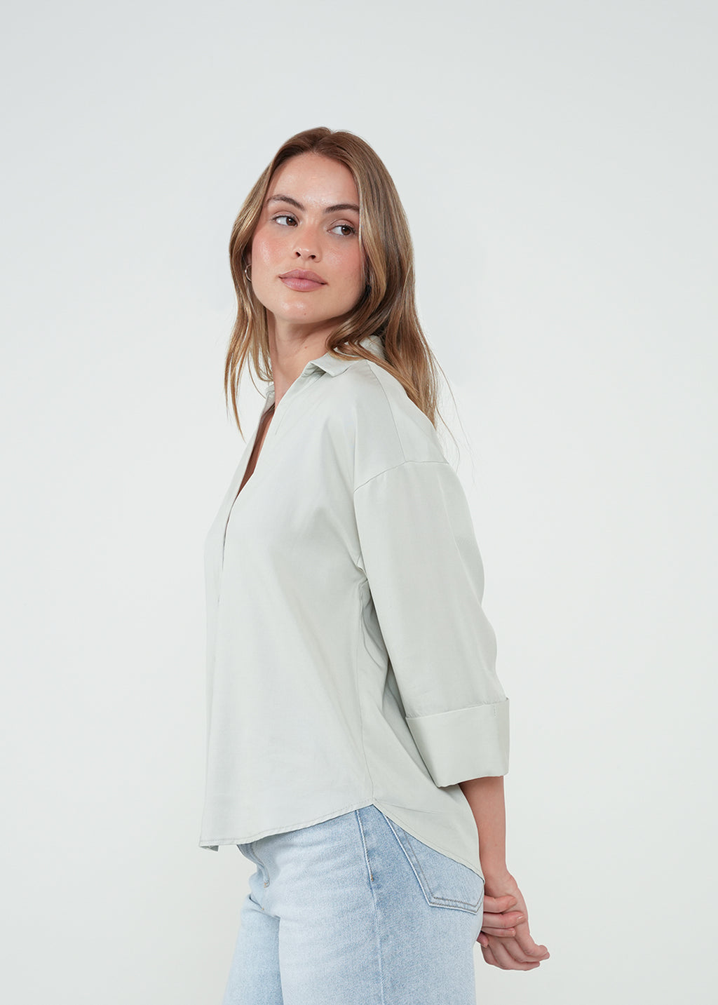 Camisa clásica amplia - Gris 14_512H309_GRI144804_3