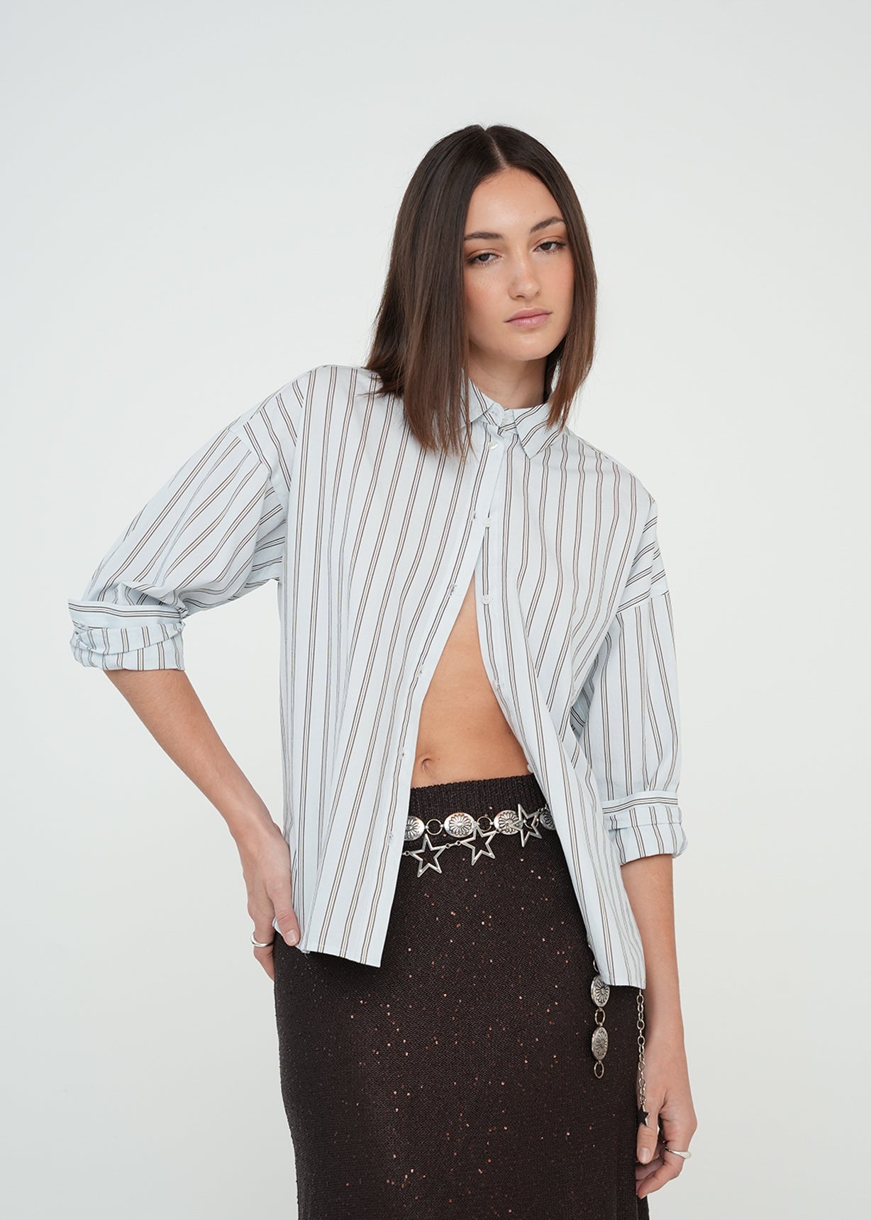 Camisa con diseño a rayas - Azul 14_519G398_AZU154319_0