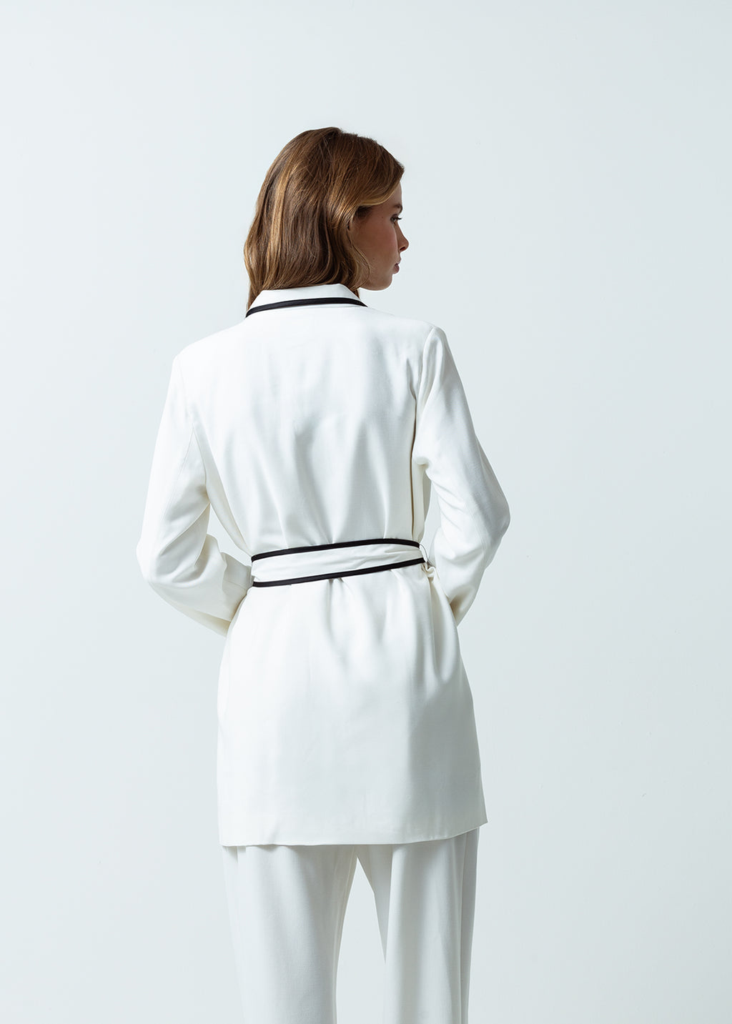 Chaqueta larga tipo blazer - Crudo 14_521G001_CRU110605_7