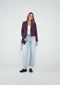 Blazer corto con botón - Morado 14_522H004_MOR191619_0