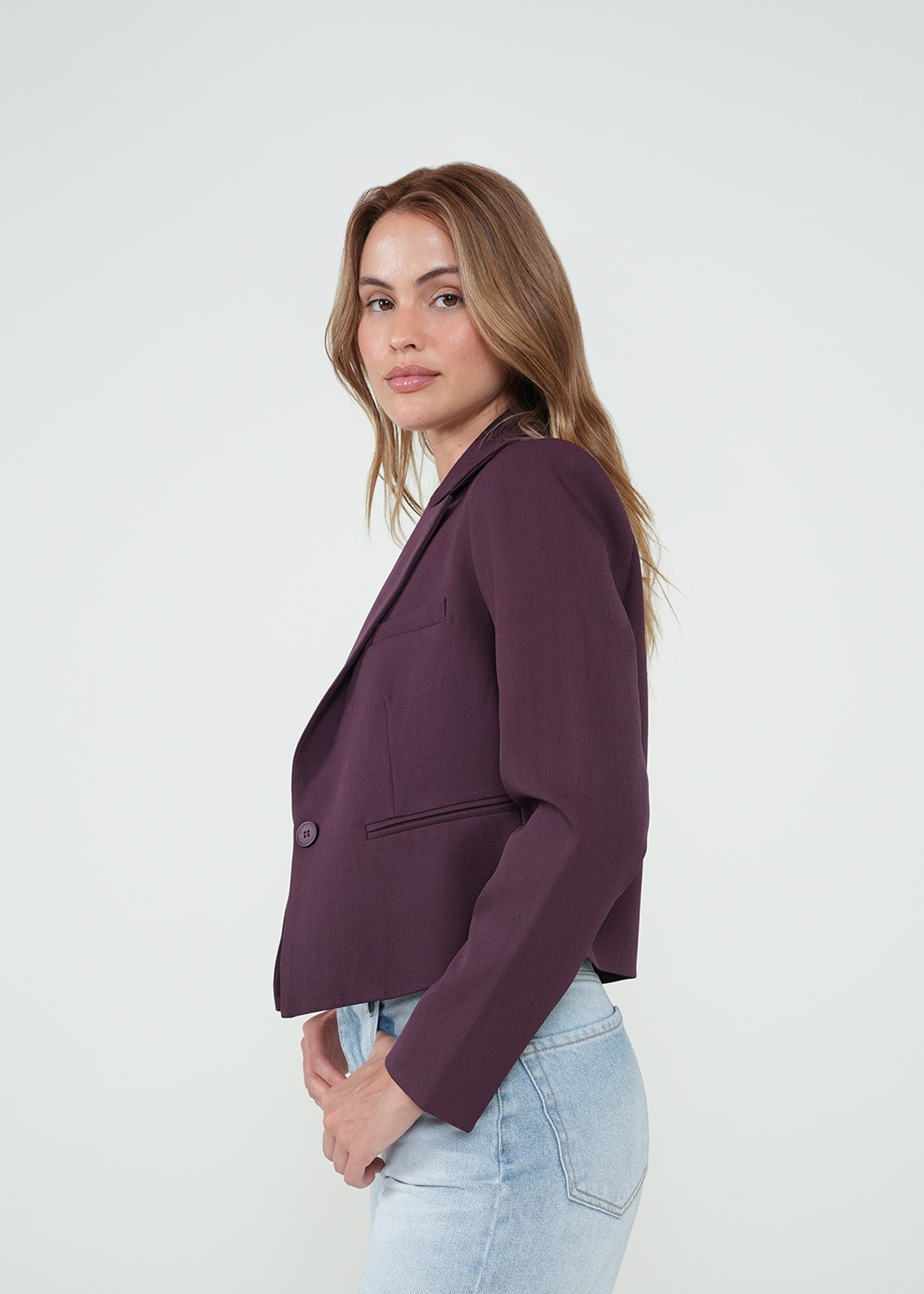 Blazer corto con botón - Morado 14_522H004_MOR191619_3