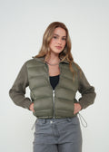 Chaqueta abullonada y tejida - Gris 14_522H008_GRI180516_0