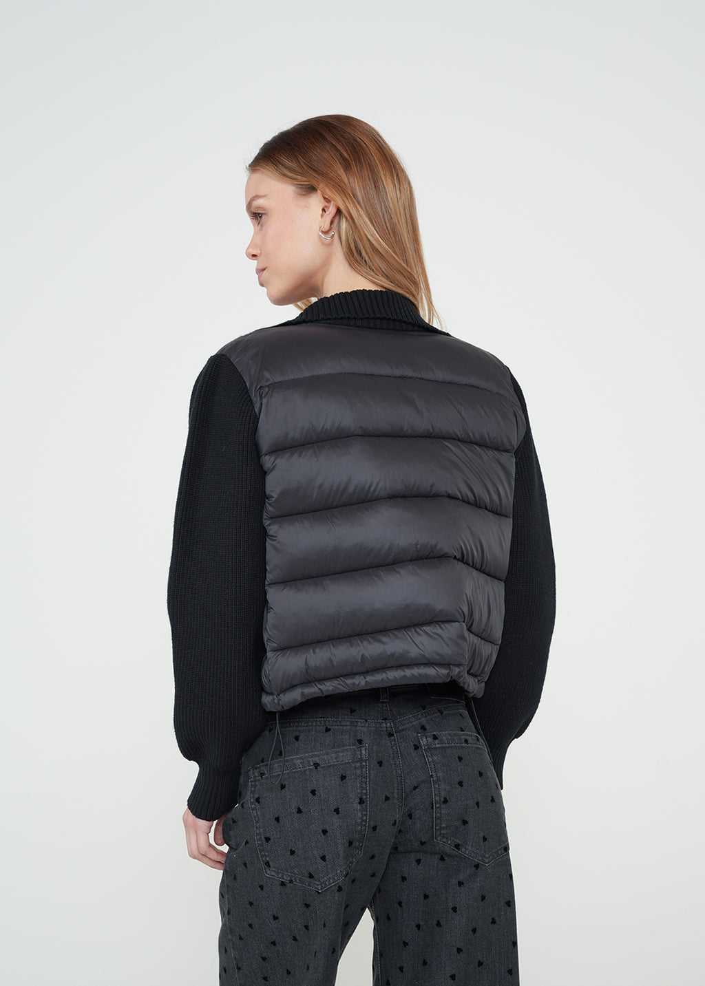 Chaqueta abullonada y tejida - Negro 14_522H008_NEG193909_5