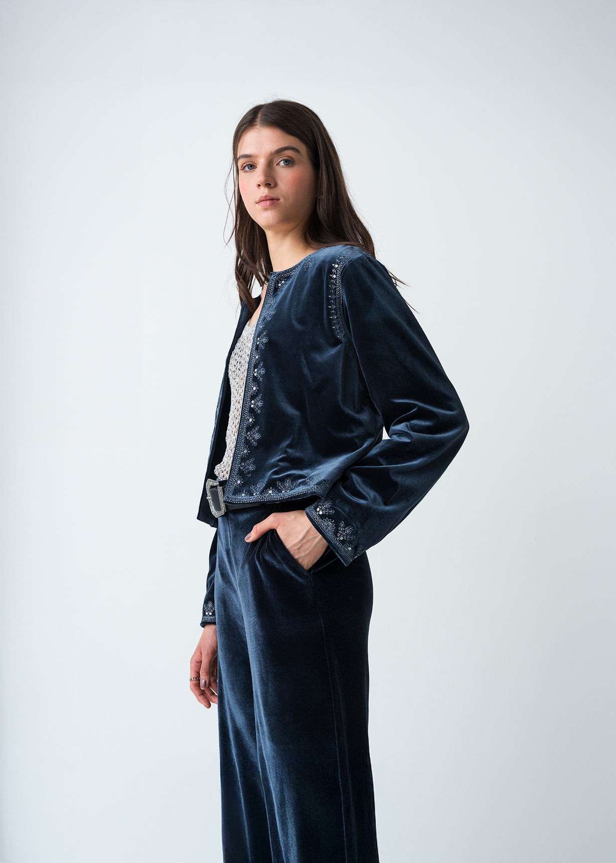 Chaqueta con detalles bordados - Azul 14_523G075_AZU194020_3