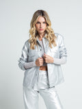 Chaqueta con efecto metalizado - Gris 14_529E026_GRI145002_0