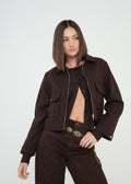 Chaqueta con detalles dorados - Café 14_529G005_CAF191111_0
