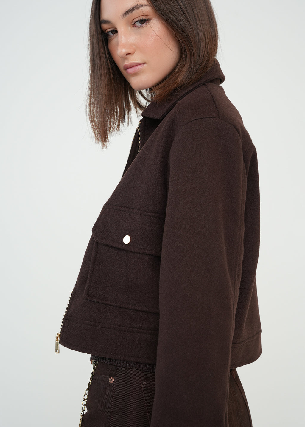 Chaqueta con detalles dorados - Café 14_529G005_CAF191111_4
