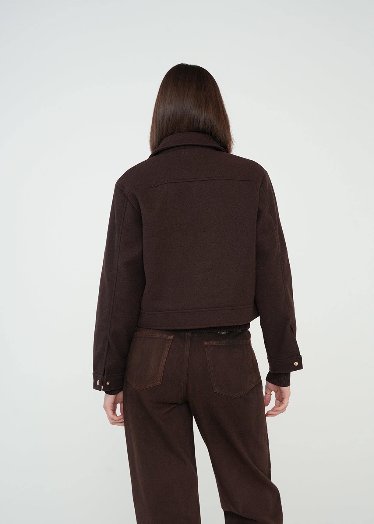 Chaqueta con detalles dorados - Café 14_529G005_CAF191111_5