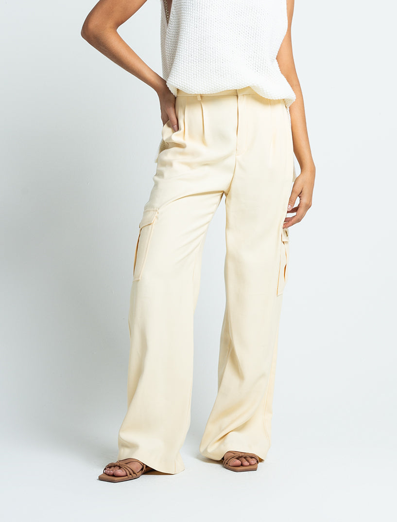 Pantalón de tela fluida - Amarillo 14_531F316_AMA120817_0