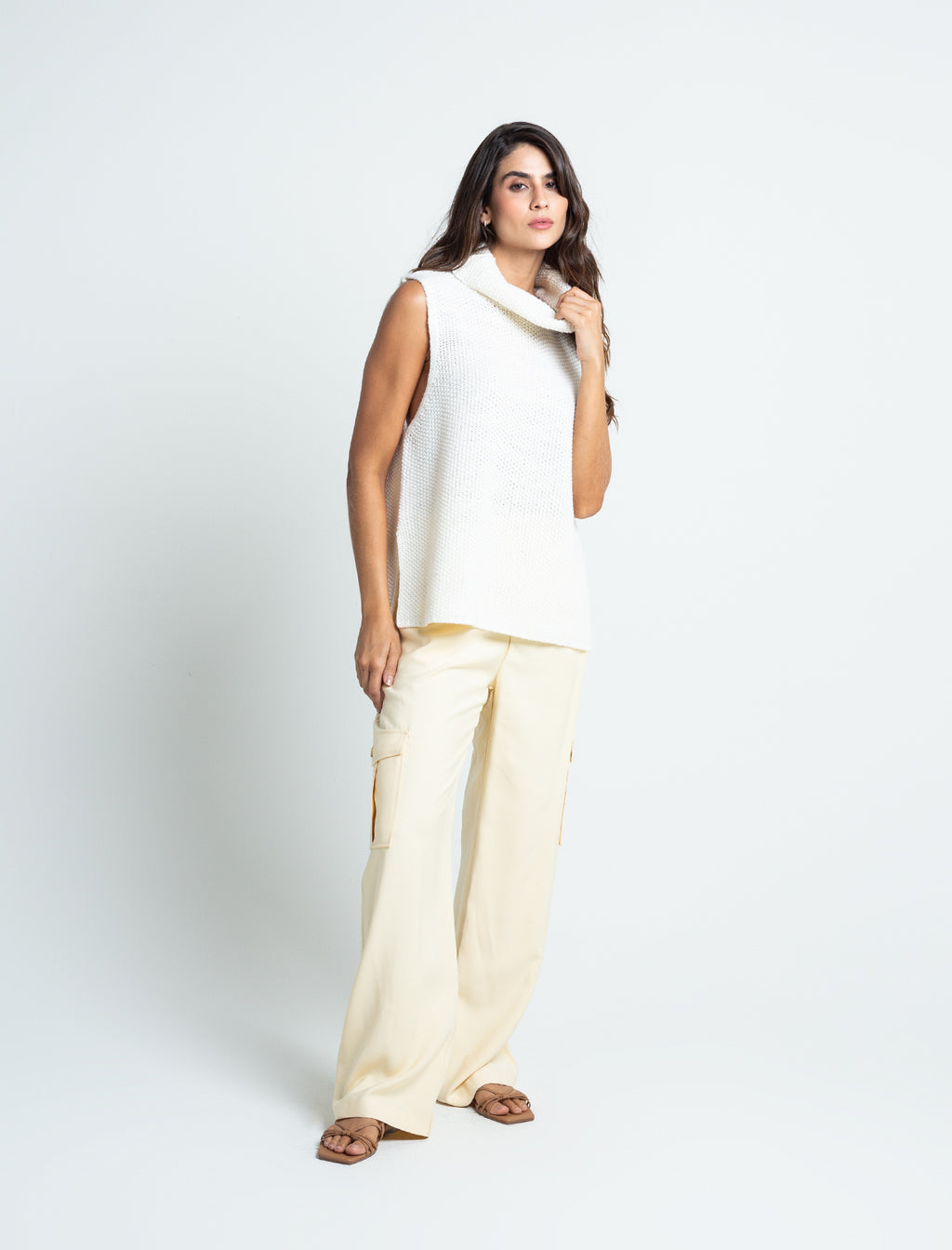 Pantalón de tela fluida - Amarillo 14_531F316_AMA120817_5