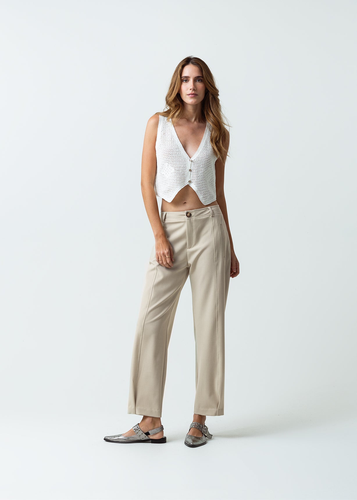 Pantalón elegante Slouchy fit - Gris 14_531G366_GRI144202_3