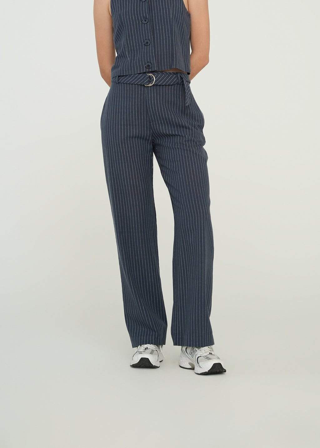 Pantalón Straight tiro alto a rayas - Azul 14_531H304_AZU194023_0