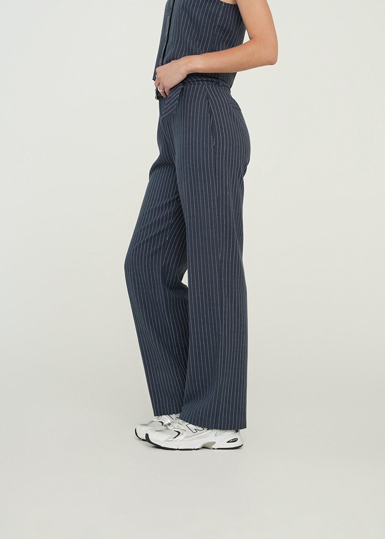 Pantalón Straight tiro alto a rayas - Azul 14_531H304_AZU194023_3