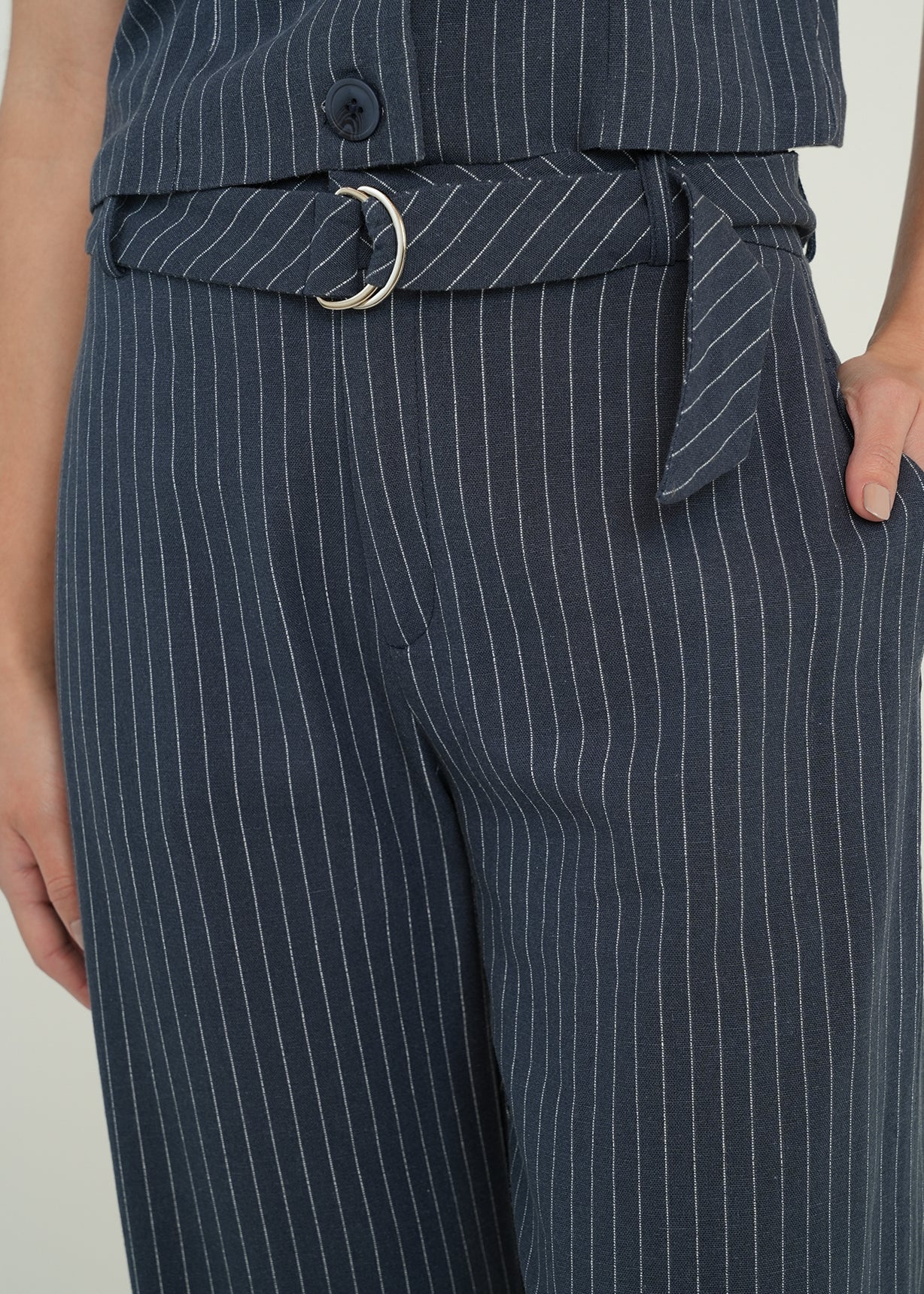 Pantalón Straight tiro alto a rayas - Azul 14_531H304_AZU194023_4