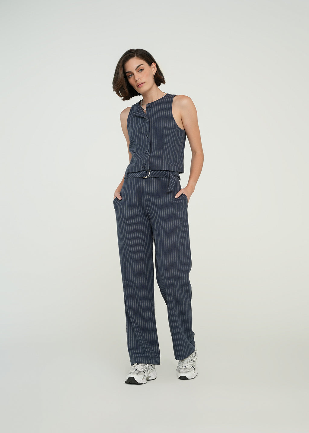 Pantalón Straight tiro alto a rayas - Azul 14_531H304_AZU194023_5