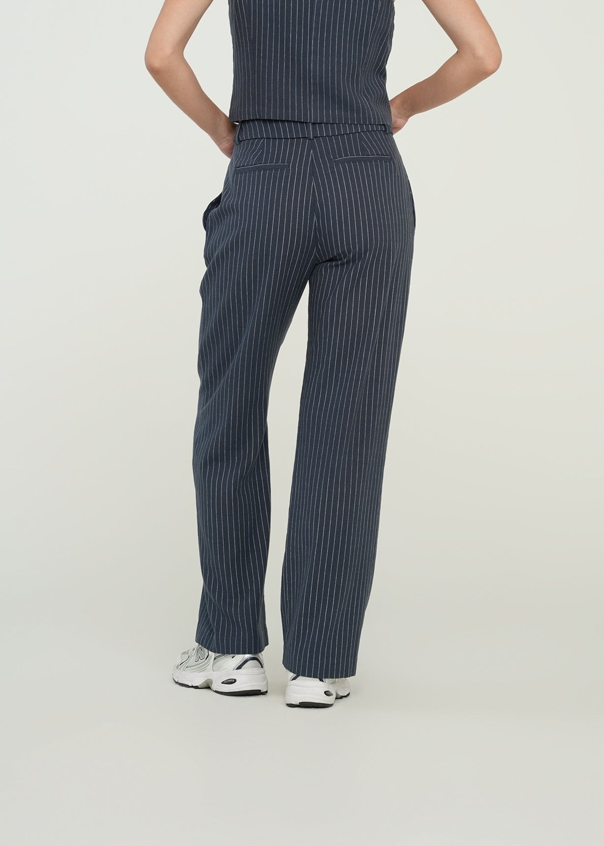 Pantalón Straight tiro alto a rayas - Azul 14_531H304_AZU194023_6
