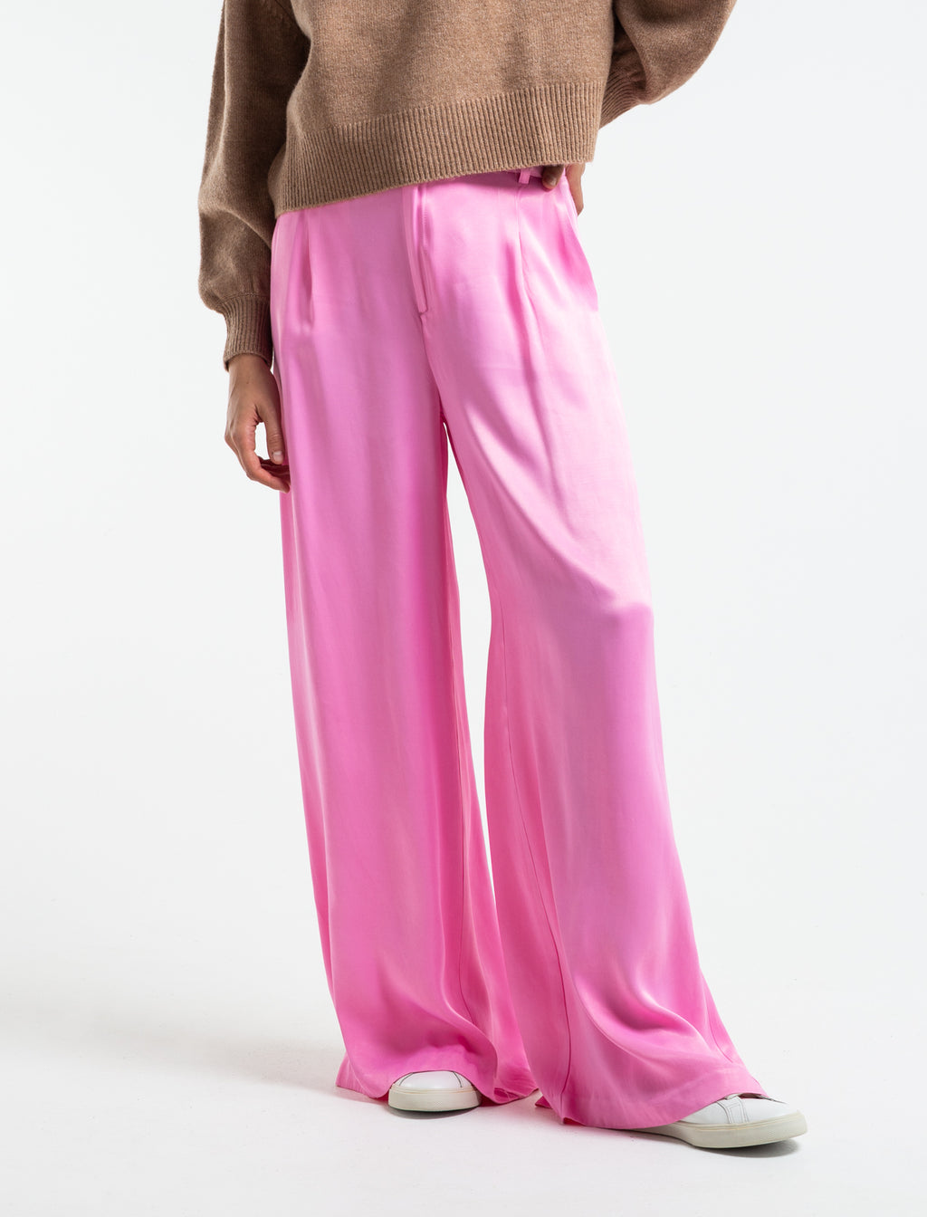Pantalón de tela fluida - Rosa 14_539E308_ROS152216_0