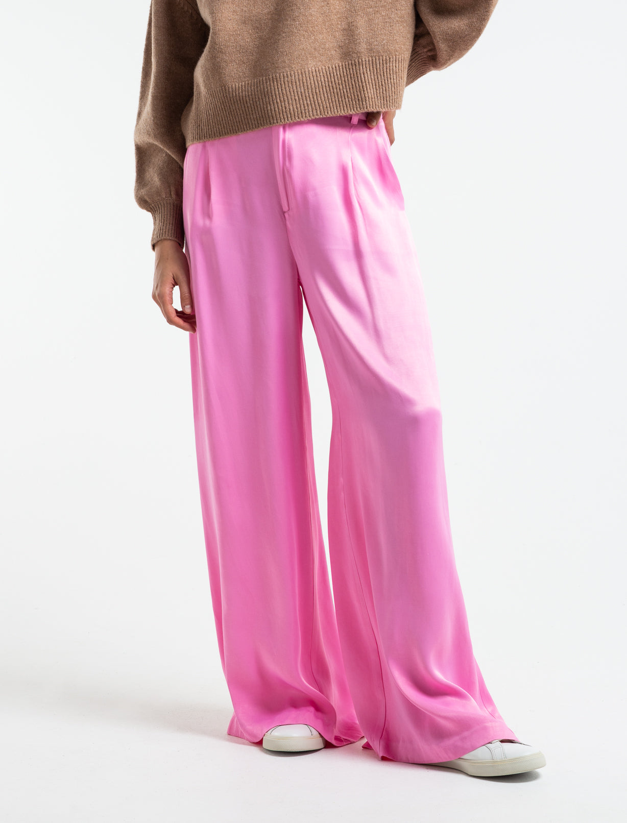 Pantalón de tela fluida - Rosa 14_539E308_ROS152216_0