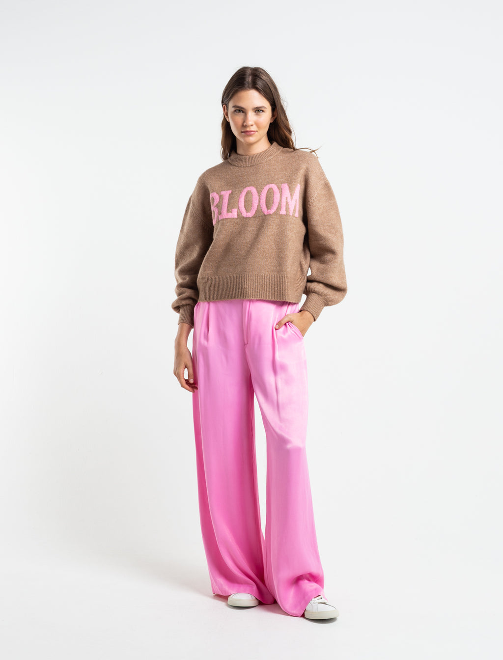 Pantalón de tela fluida - Rosa 14_539E308_ROS152216_3