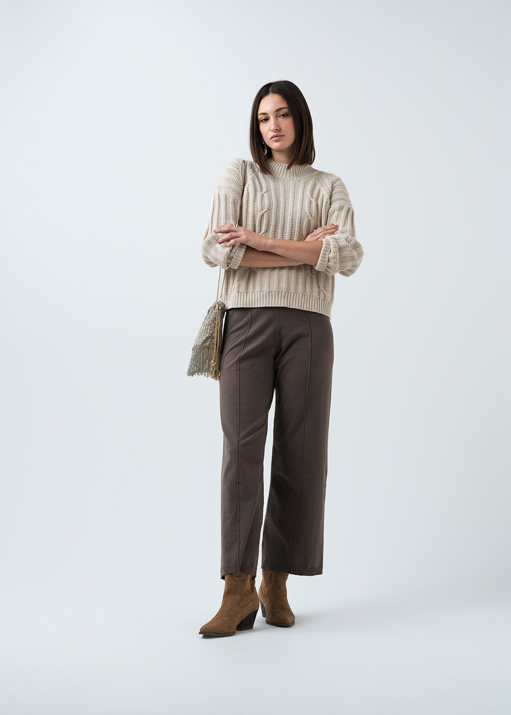 Pantalón Straight con cortes - Gris 14_539G006_GRI180513_3