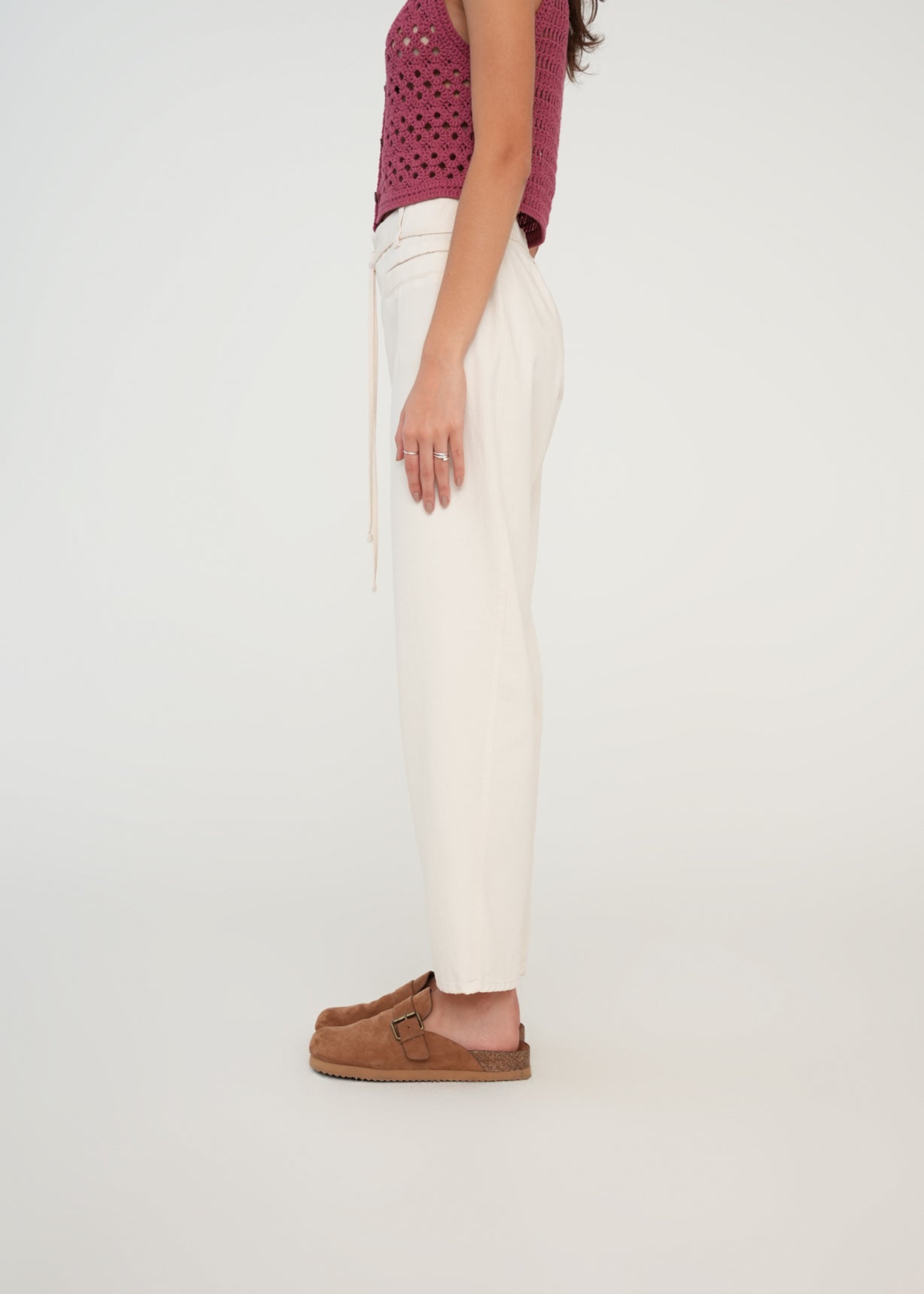 Pantalón Baggy con cordón en cintura - Crudo 14_539G354_CRU110605_3