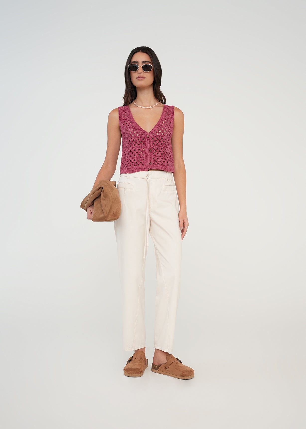 Pantalón Baggy con cordón en cintura - Crudo 14_539G354_CRU110605_5
