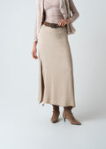 Falda con abertura en costado - Beige 14_543G370_BEI131012_0