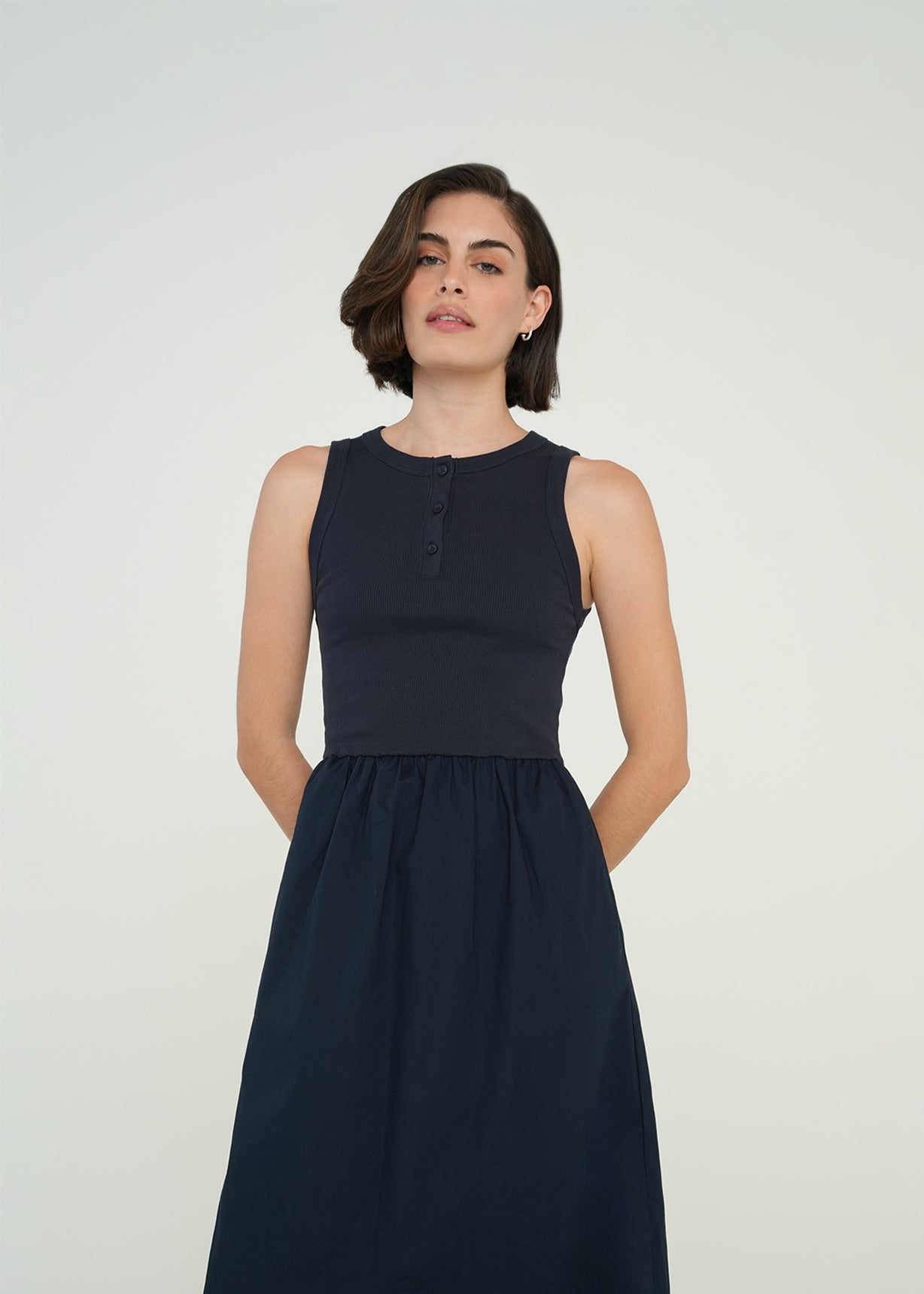 Vestido midi para planes semiformales - Azul 14_571H001_AZU194023_3